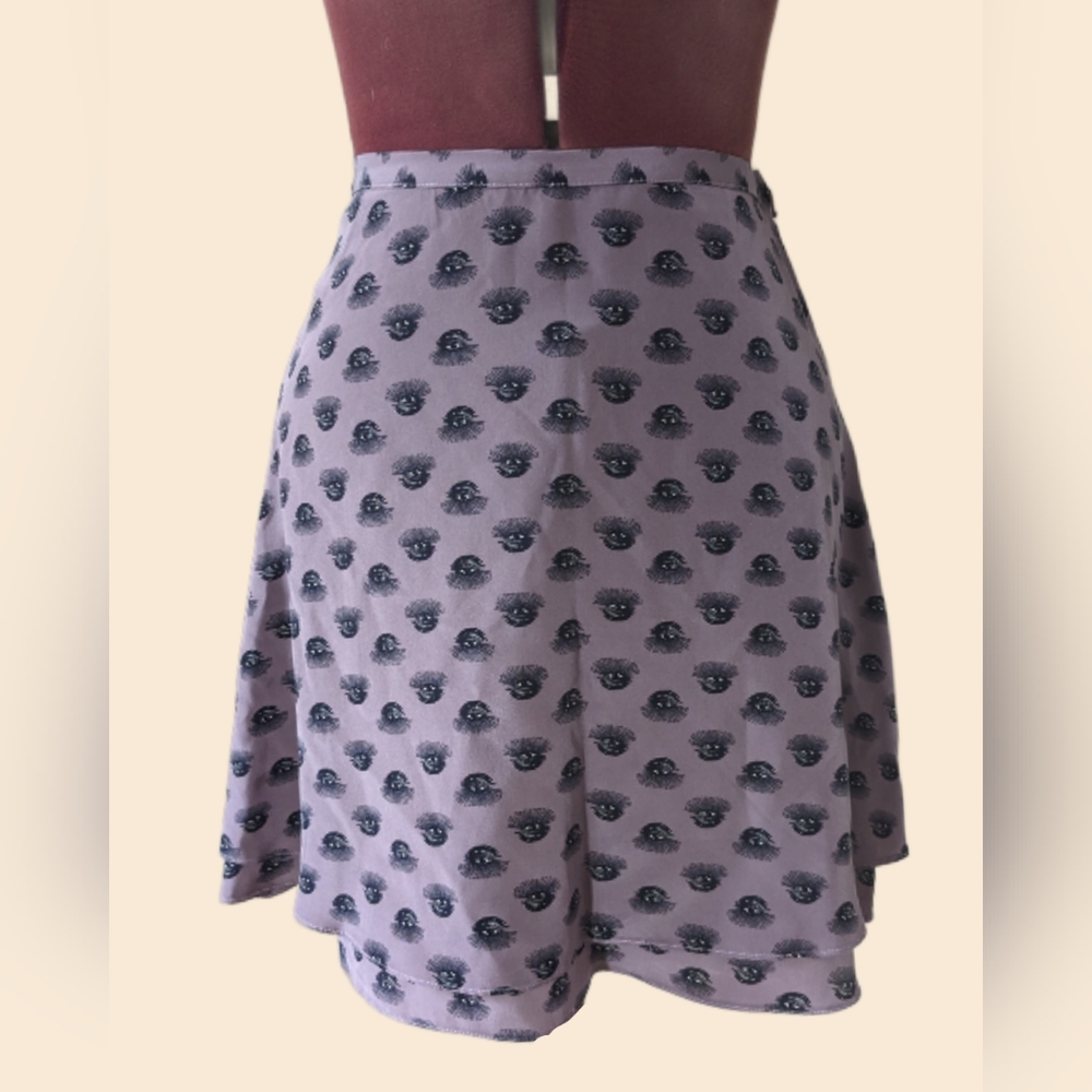 Rachel Comey Evil Eye Purple Silk Skirt xs witchy